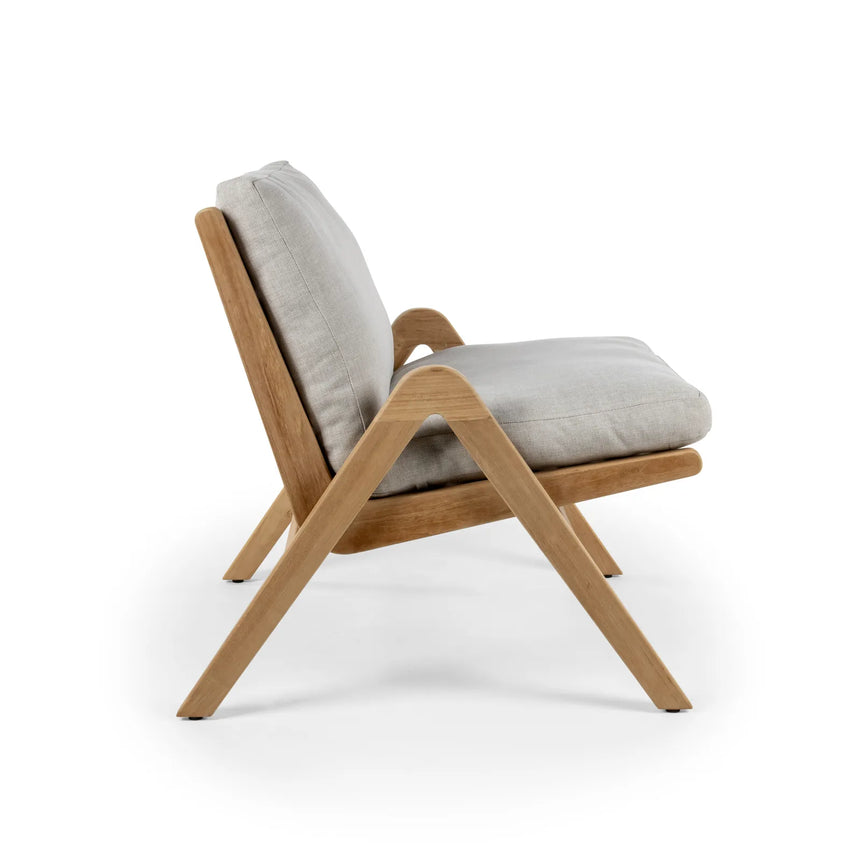 Garten Sessel Positano aus Teak in Natur, 66×80×75 cm - ZEN ZONE Furniture