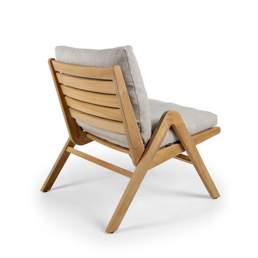 Garten Sessel Positano aus Teak in Natur, 66×80×75 cm - ZEN ZONE Furniture