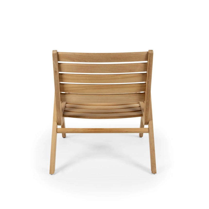 Garten Sessel Positano aus Teak in Natur, 66×80×75 cm - ZEN ZONE Furniture