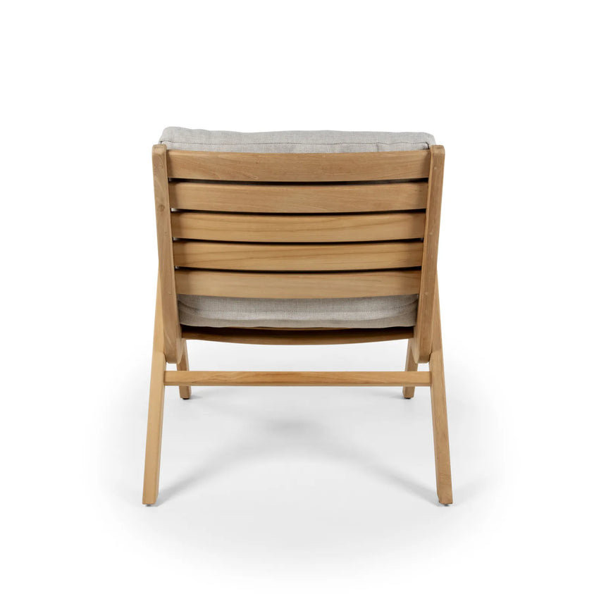 Garten Sessel Positano aus Teak in Natur, 66×80×75 cm - ZEN ZONE Furniture