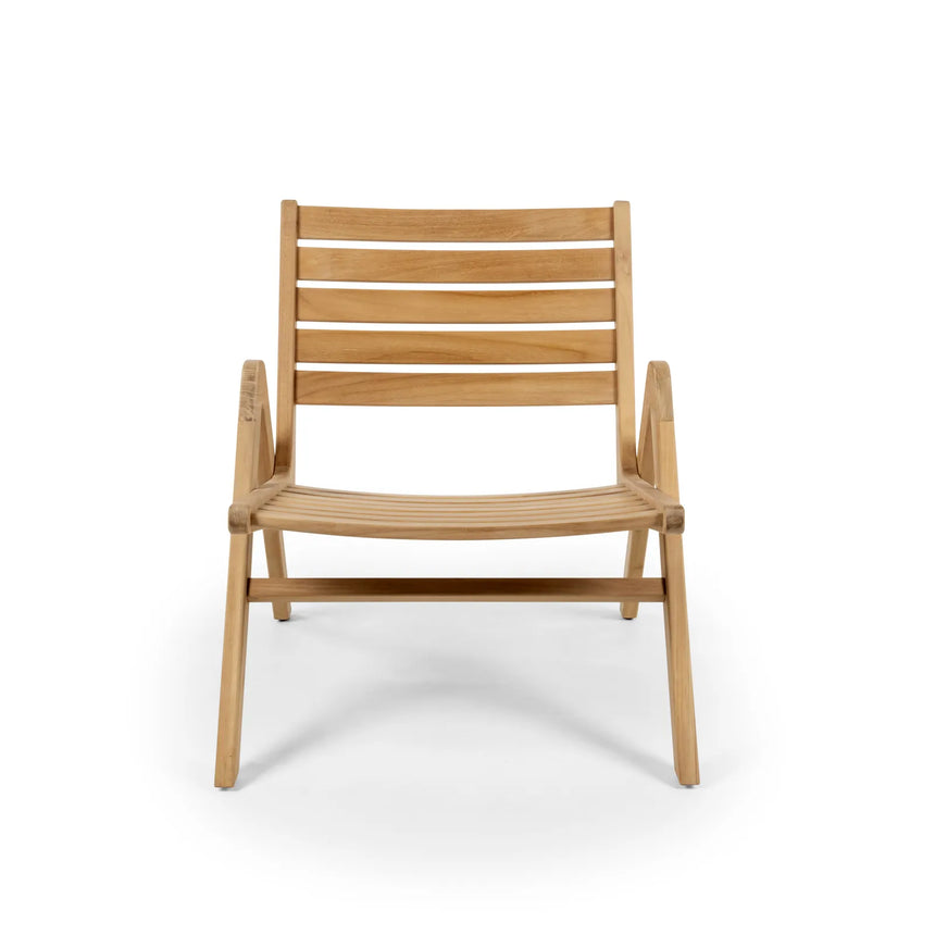 Garten Sessel Positano aus Teak in Natur, 66×80×75 cm - ZEN ZONE Furniture