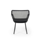 ESTA Gartenstuhl aus Aluminium Schwarz geflechtet - ZEN ZONE Furniture