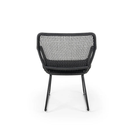 ESTA Gartenstuhl aus Aluminium Schwarz geflechtet - ZEN ZONE Furniture
