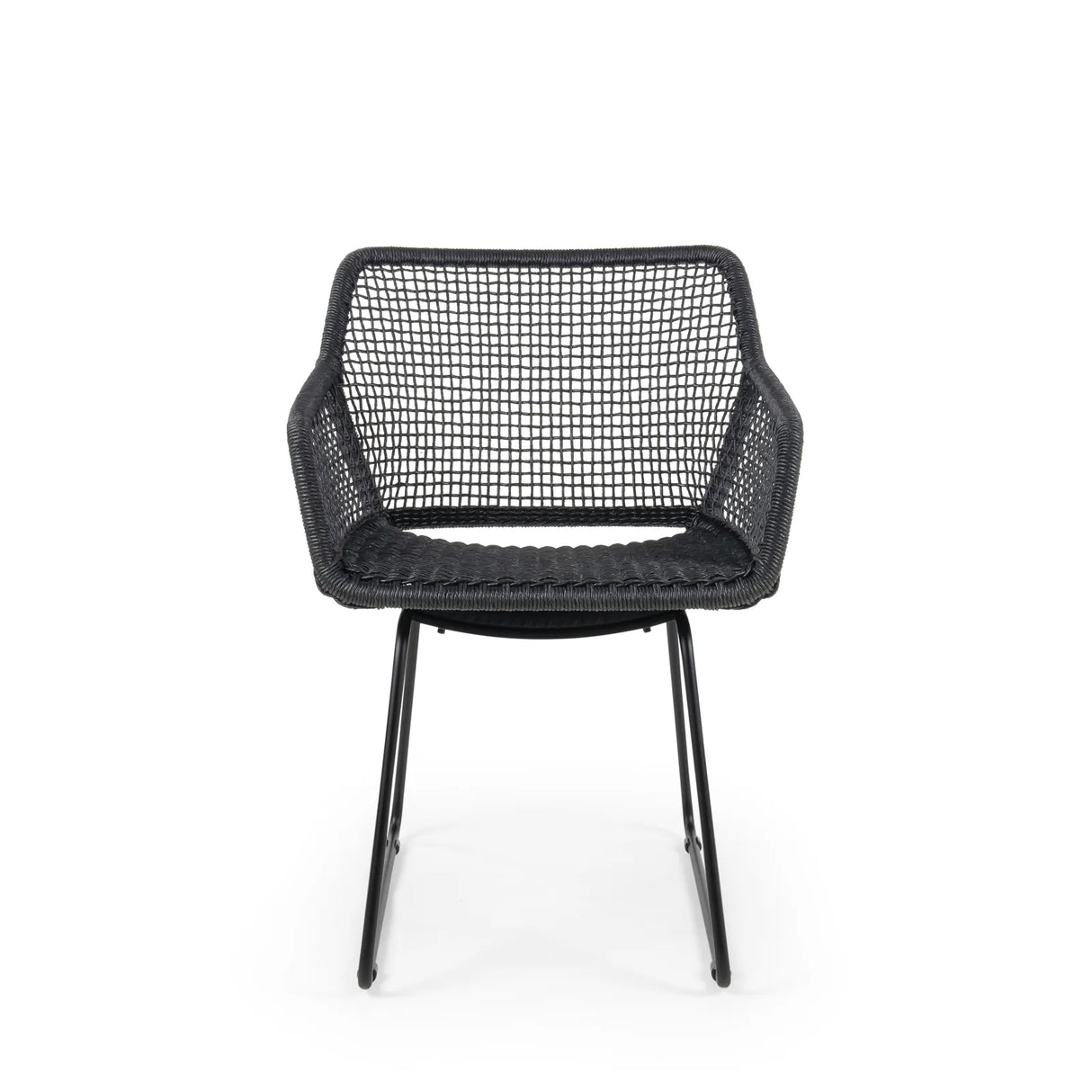 ESTA Gartenstuhl aus Aluminium Schwarz geflechtet - ZEN ZONE Furniture