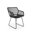 ESTA Gartenstuhl aus Aluminium Schwarz geflechtet - ZEN ZONE Furniture