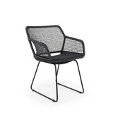 ESTA Gartenstuhl aus Aluminium Schwarz geflechtet - ZEN ZONE Furniture