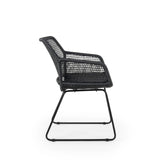 ESTA Gartenstuhl aus Aluminium Schwarz geflechtet - ZEN ZONE Furniture