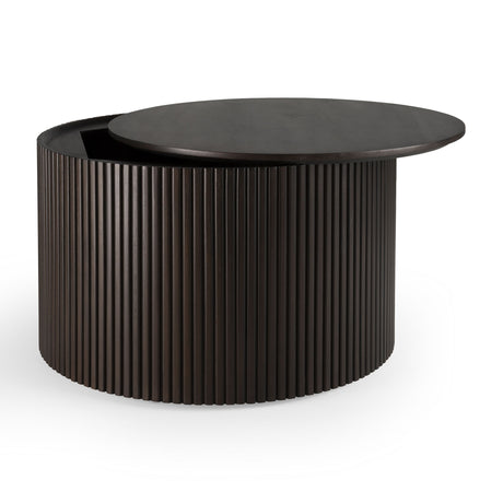 Roller Max Couchtisch - lackiertes Mahagoni - dunkelbraun - rund - abnehmbare Abdeckung - ZEN ZONE