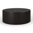 Couchtisch - lackiertes Mahagoni - dunkelbraun - rund - abnehmbare Abdeckung Roller Max - 80cm - ZEN ZONE Furniture