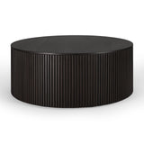 Couchtisch - lackiertes Mahagoni - dunkelbraun - rund - abnehmbare Abdeckung Roller Max - 80cm - ZEN ZONE Furniture