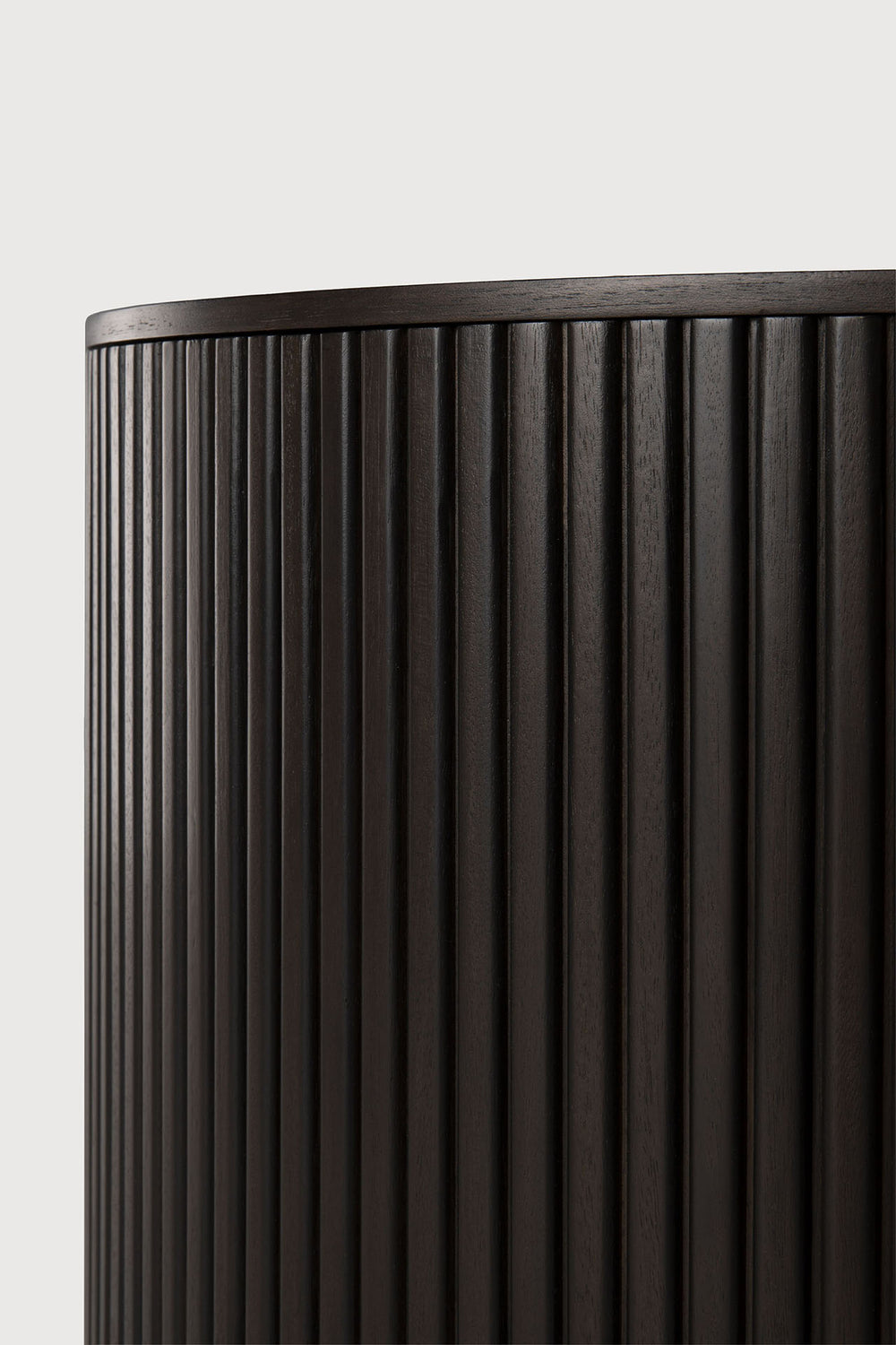 Roller Max Beistelltisch - lackiertes Mahagoni - dunkelbraun - rund - abnehmbarer Deckel - 40 x 40 x 42 cm - ZEN ZONE Furniture