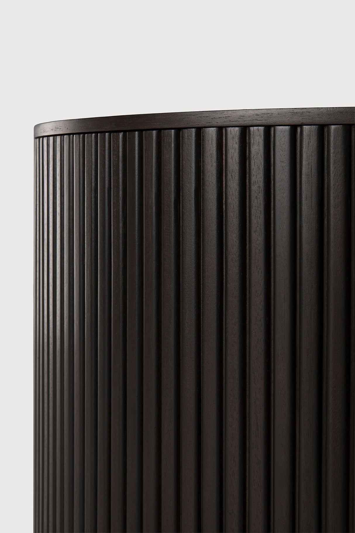 Roller Max Beistelltisch - lackiertes Mahagoni - dunkelbraun - rund - abnehmbarer Deckel - 40 x 40 x 42 cm - ZEN ZONE Furniture