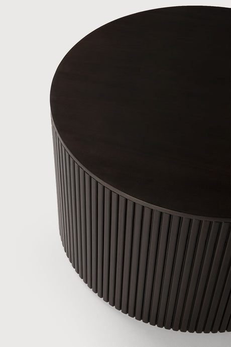 Roller Max Beistelltisch - lackiertes Mahagoni - dunkelbraun - rund - abnehmbarer Deckel - 40 x 40 x 42 cm - ZEN ZONE Furniture