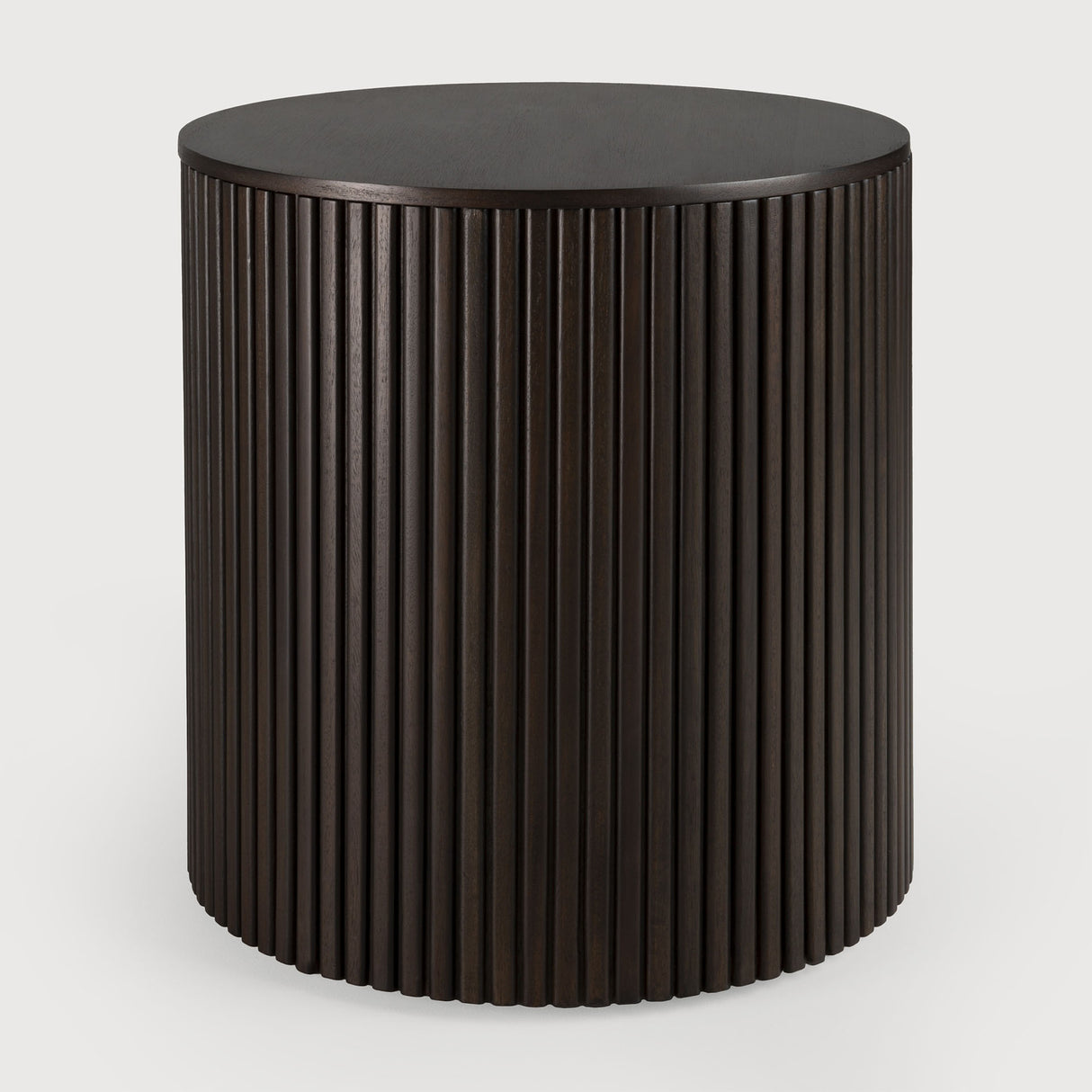 Roller Max Beistelltisch - lackiertes Mahagoni - dunkelbraun - rund - abnehmbarer Deckel - 40 x 40 x 42 cm - ZEN ZONE Furniture