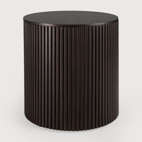 Roller Max Beistelltisch - lackiertes Mahagoni - dunkelbraun - rund - abnehmbarer Deckel - 40 x 40 x 42 cm - ZEN ZONE Furniture
