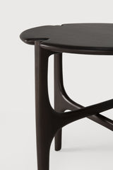 PI Beistelltisch - lackiertes Mahagoni - dunkelbraun - rund - 47 x 47 x 50 cm - ZEN ZONE Furniture