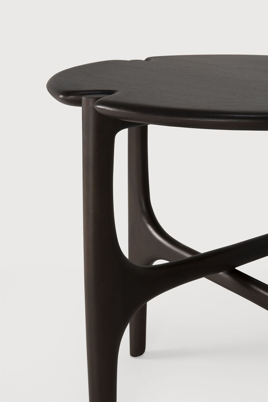 PI Beistelltisch - lackiertes Mahagoni - dunkelbraun - rund - 47 x 47 x 50 cm - ZEN ZONE Furniture