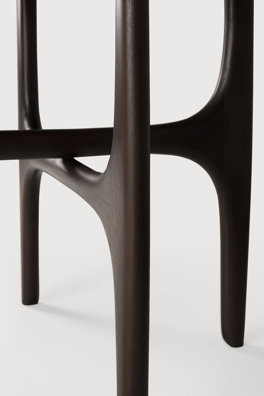 PI Beistelltisch - lackiertes Mahagoni - dunkelbraun - rund - 47 x 47 x 50 cm - ZEN ZONE Furniture