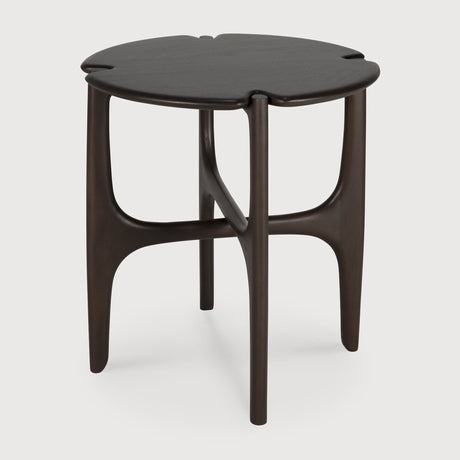 PI Beistelltisch - lackiertes Mahagoni - dunkelbraun - rund - 47 x 47 x 50 cm - ZEN ZONE Furniture