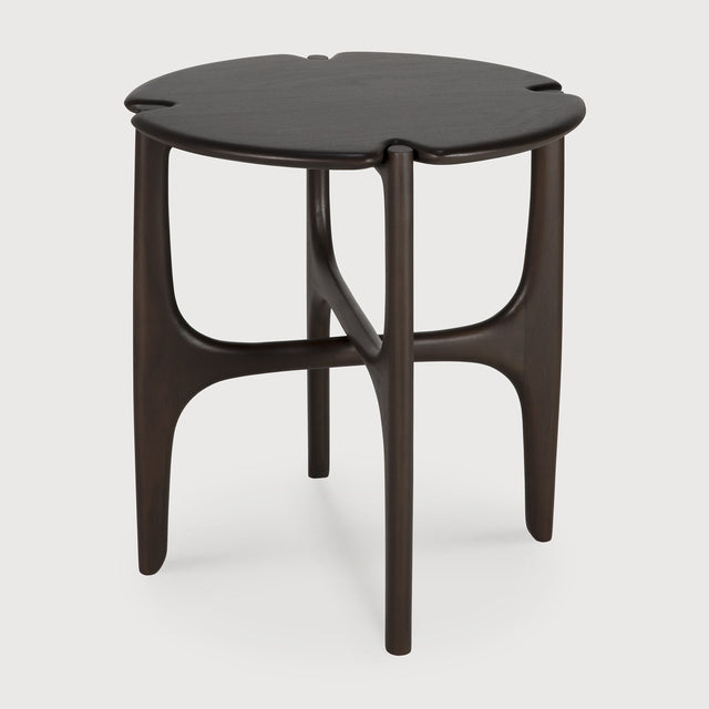 PI Beistelltisch - lackiertes Mahagoni - dunkelbraun - rund - 47 x 47 x 50 cm - ZEN ZONE Furniture