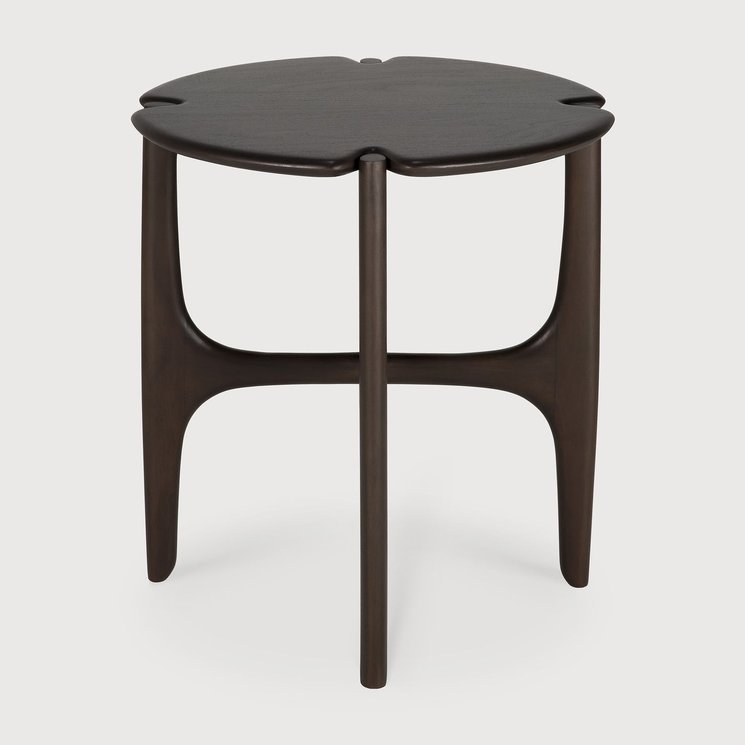 PI Beistelltisch - lackiertes Mahagoni - dunkelbraun - rund - 47 x 47 x 50 cm - ZEN ZONE Furniture