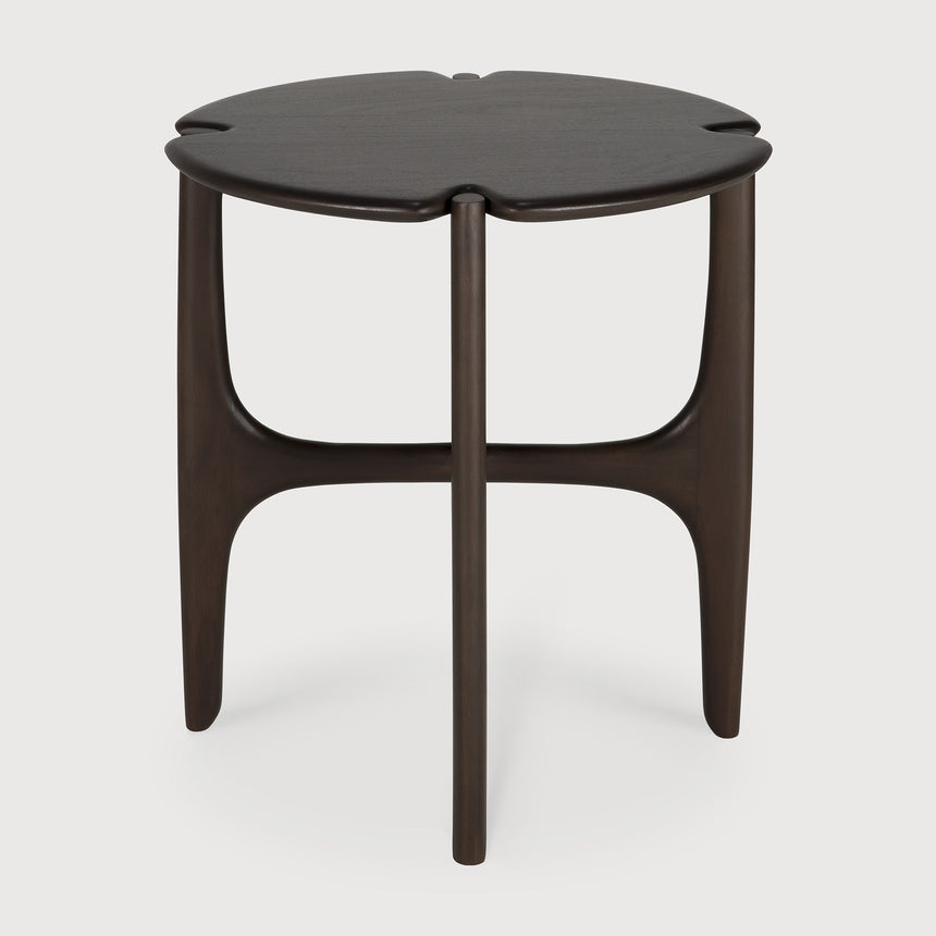 PI Beistelltisch - lackiertes Mahagoni - dunkelbraun - rund - 47 x 47 x 50 cm - ZEN ZONE Furniture