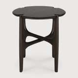 PI Beistelltisch - lackiertes Mahagoni - dunkelbraun - rund - 47 x 47 x 50 cm - ZEN ZONE Furniture