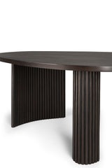 Boomerang Couchtisch - lackiertes Mahagoni - dunkelbraun - Kieselsteinform - ZEN ZONE
