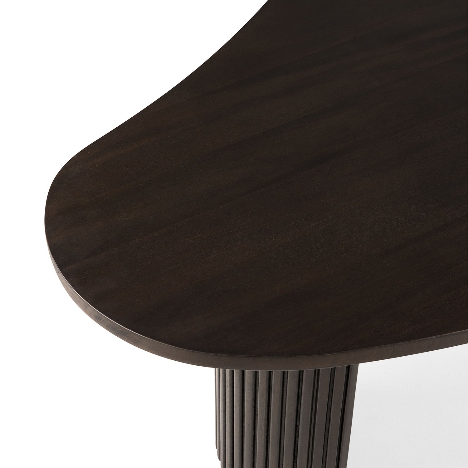 Boomerang Couchtisch - lackiertes Mahagoni - dunkelbraun - Kieselsteinform - ZEN ZONE