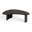 Boomerang Couchtisch - lackiertes Mahagoni - dunkelbraun - Kieselsteinform - ZEN ZONE