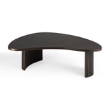 Boomerang Couchtisch - lackiertes Mahagoni - dunkelbraun - Kieselsteinform - ZEN ZONE