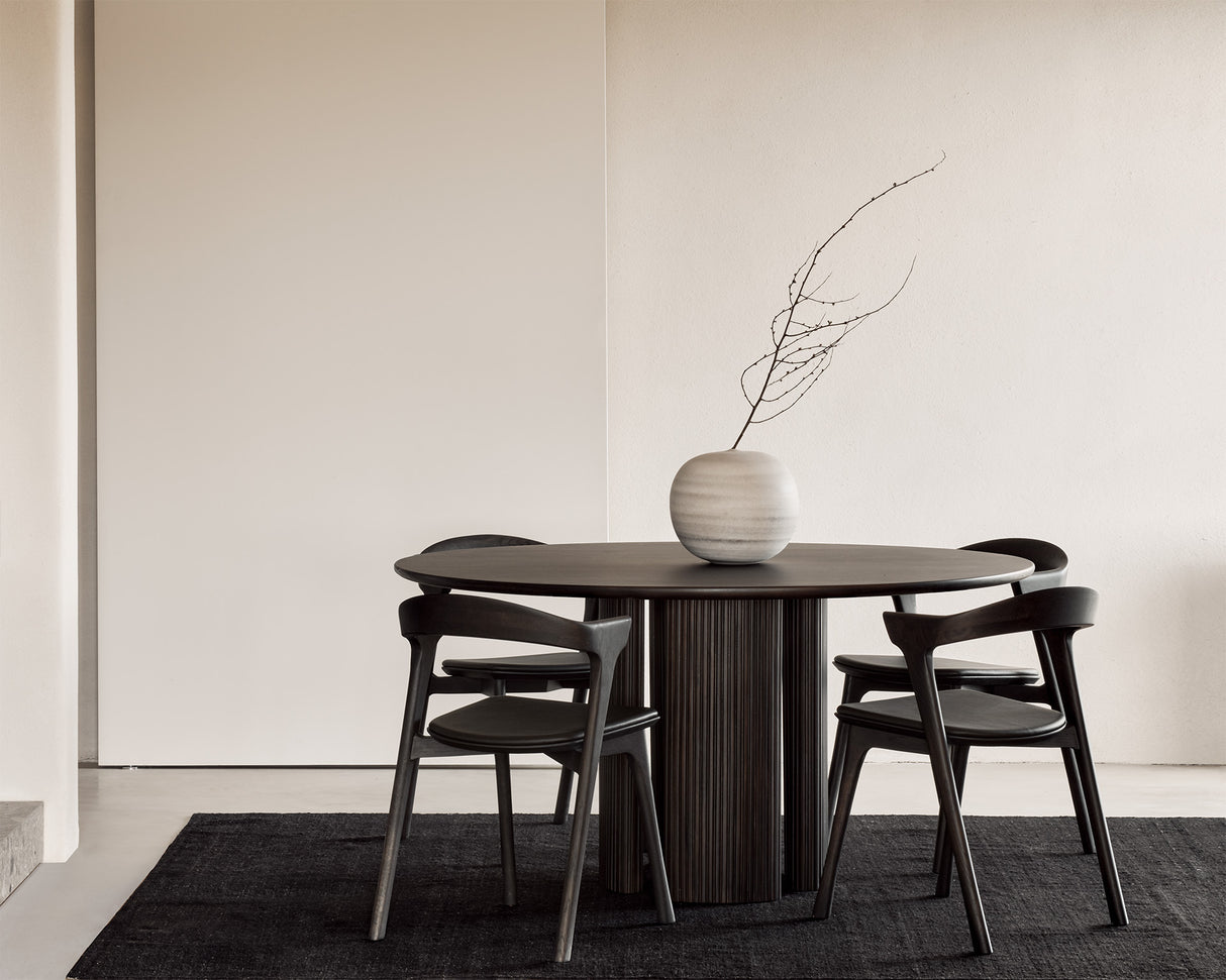 Roller Max Esstisch - lackiertes Mahagoni - dunkelbraun - rund - 150 x 150 x 76 cm - ZEN ZONE Furniture