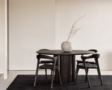 Roller Max Esstisch - lackiertes Mahagoni - dunkelbraun - rund - 150 x 150 x 76 cm - ZEN ZONE Furniture