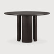 Roller Max Esstisch - lackiertes Mahagoni - dunkelbraun - rund - 150 x 150 x 76 cm - ZEN ZONE Furniture