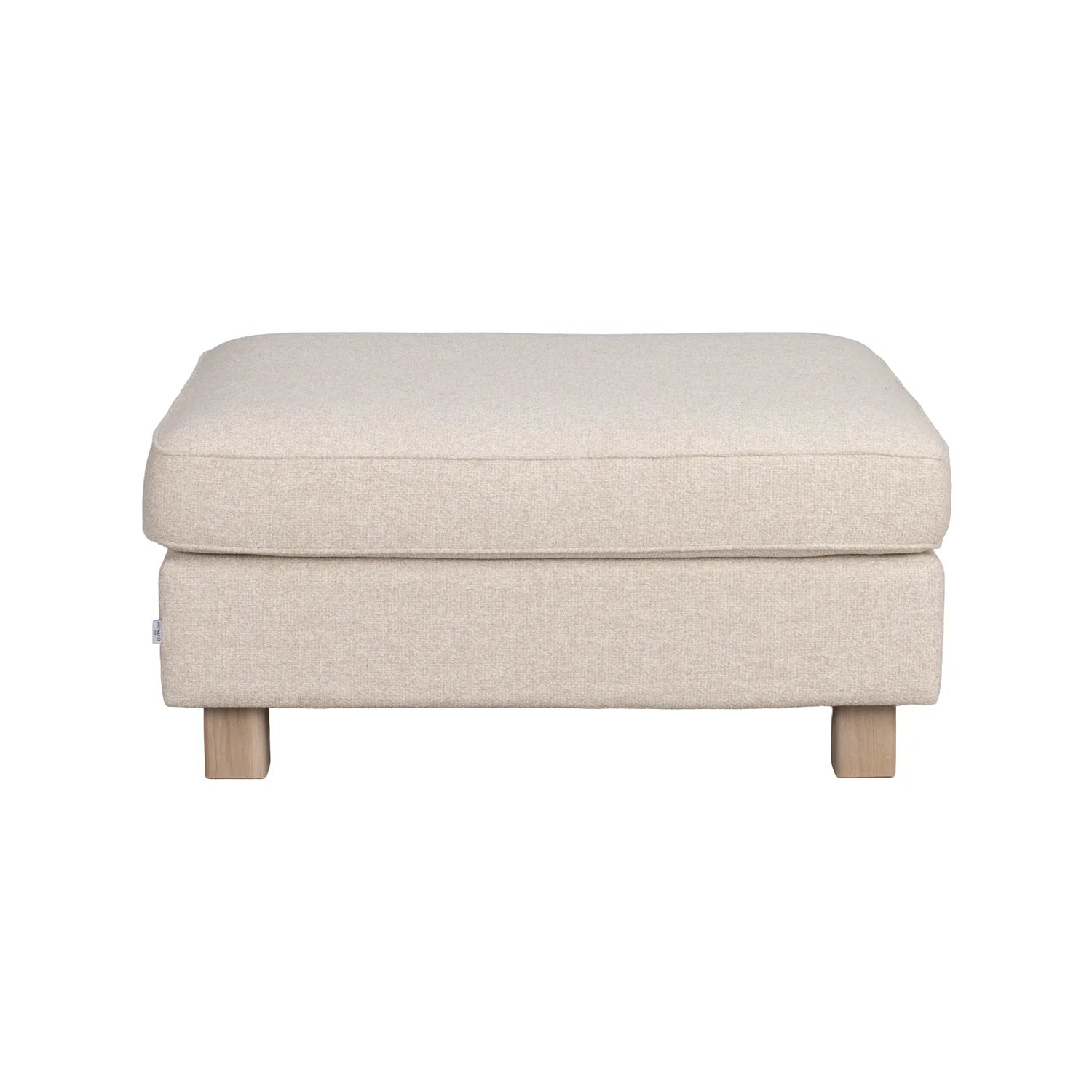 Footstool HARTSVILLE, Cayenne #102 light beige, 100x80x46 cm