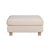 Footstool HARTSVILLE, Cayenne #102 light beige, 100x80x46 cm