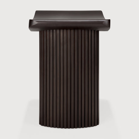 Roller Max Hocker - lackiertes Mahagoni - dunkelbraun - 48 x 35 x 49 cm - ZEN ZONE Furniture