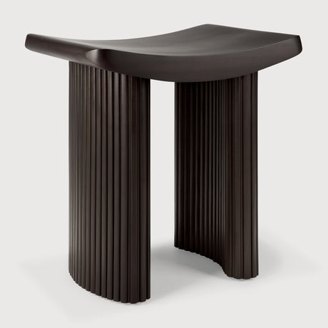 Roller Max Hocker - lackiertes Mahagoni - dunkelbraun - 48 x 35 x 49 cm - ZEN ZONE Furniture