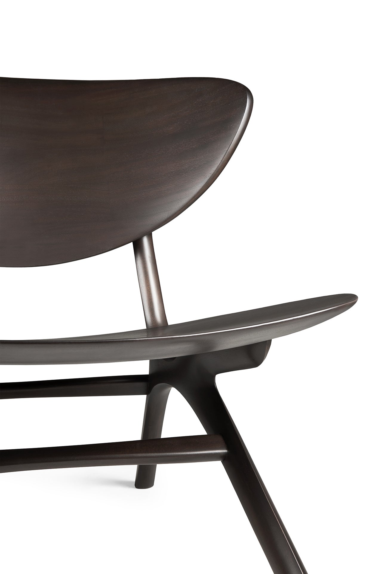 Eye Loungestuhl - lackiertes Mahagoni - dunkelbraun - 74 x 77 x 73 cm - ZEN ZONE Furniture