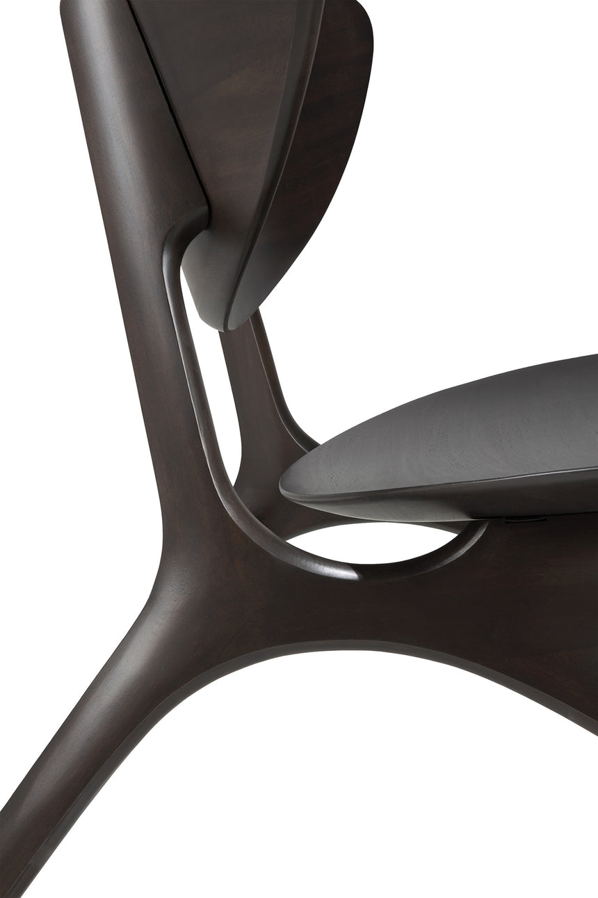 Eye Loungestuhl - lackiertes Mahagoni - dunkelbraun - 74 x 77 x 73 cm - ZEN ZONE Furniture