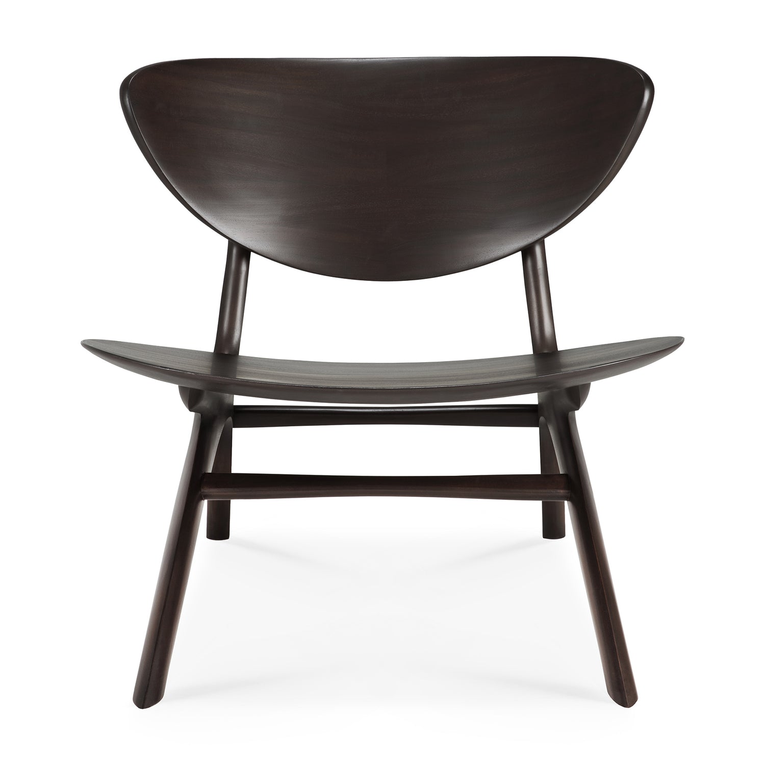 Eye Loungestuhl - lackiertes Mahagoni - dunkelbraun - 74 x 77 x 73 cm - ZEN ZONE Furniture