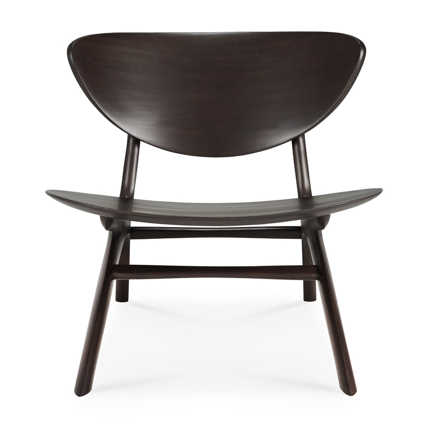 Eye Loungestuhl - lackiertes Mahagoni - dunkelbraun - 74 x 77 x 73 cm - ZEN ZONE Furniture