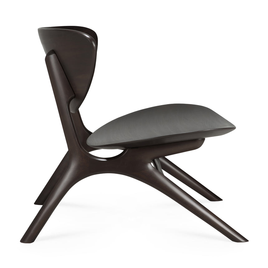 Eye Loungestuhl - lackiertes Mahagoni - dunkelbraun - 74 x 77 x 73 cm - ZEN ZONE Furniture