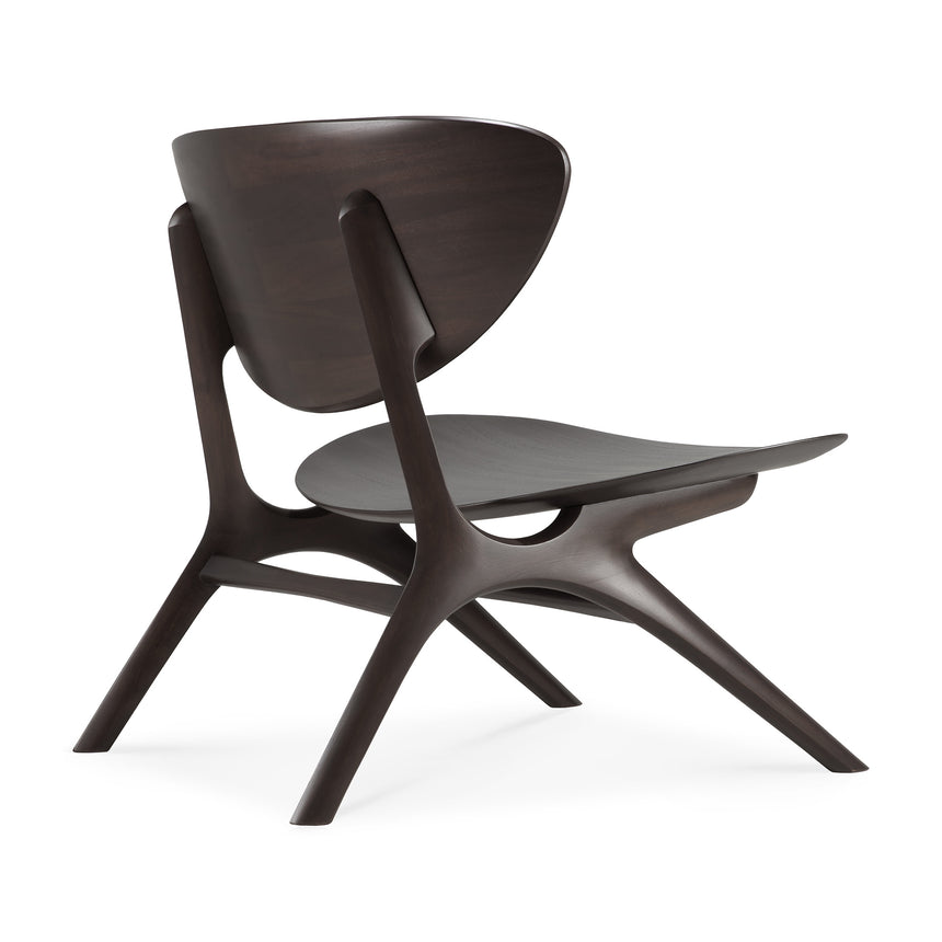 Eye Loungestuhl - lackiertes Mahagoni - dunkelbraun - 74 x 77 x 73 cm - ZEN ZONE Furniture