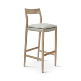 Garten Barhocker Lago aus Naturteak und grauem Geflecht, Sitzhöhe 80 cm - ZEN ZONE Furniture