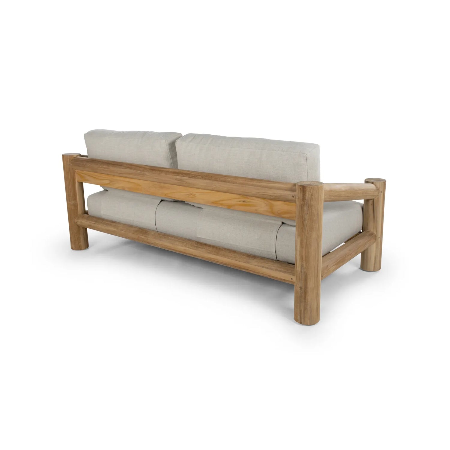 3-Sitzer Garten Sofa Camogli Teakholz in Natur, 191×92×66 cm - ZEN ZONE Furniture