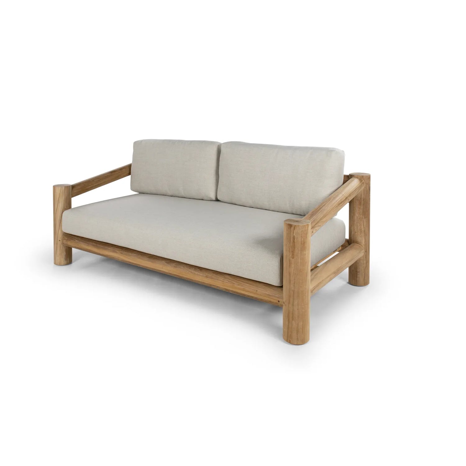 3-Sitzer Garten Sofa Camogli Teakholz in Natur, 191×92×66 cm - ZEN ZONE Furniture
