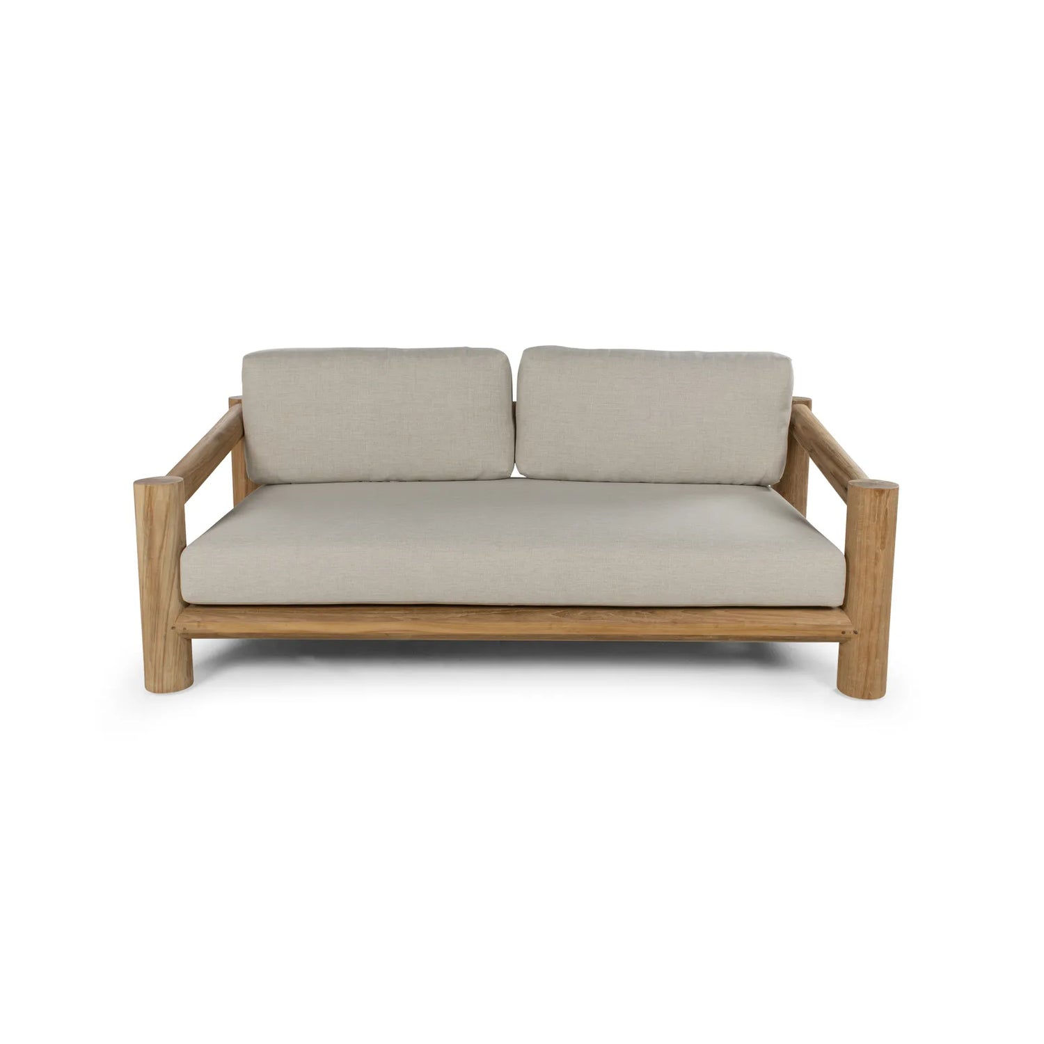 3-Sitzer Garten Sofa Camogli Teakholz in Natur, 191×92×66 cm - ZEN ZONE Furniture