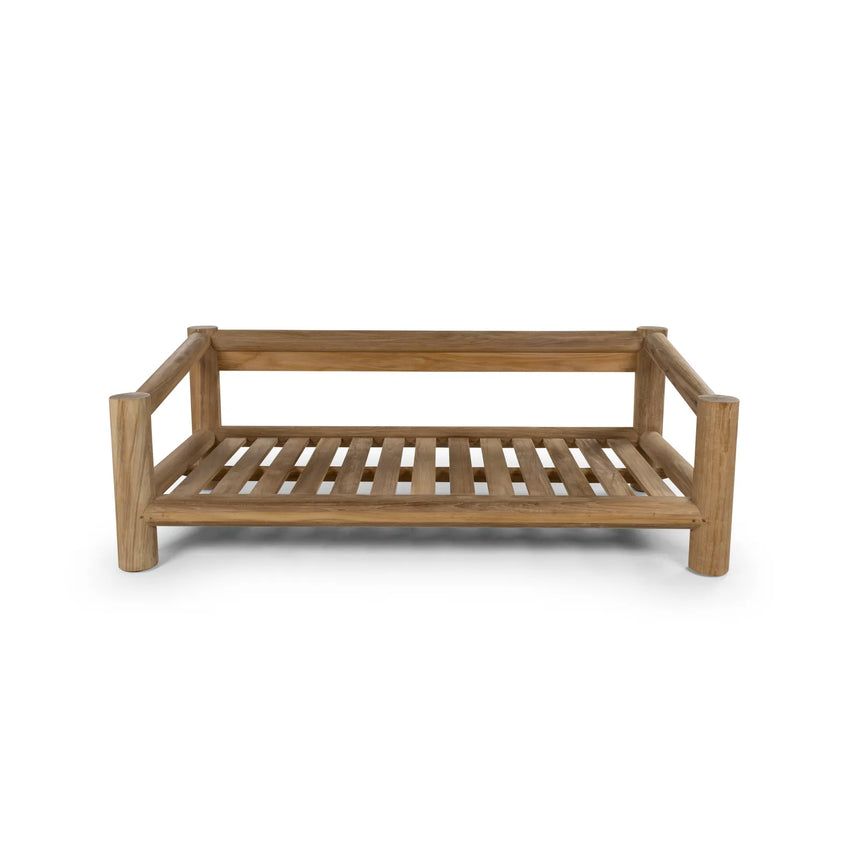 3-Sitzer Garten Sofa Camogli Teakholz in Natur, 191×92×66 cm - ZEN ZONE Furniture