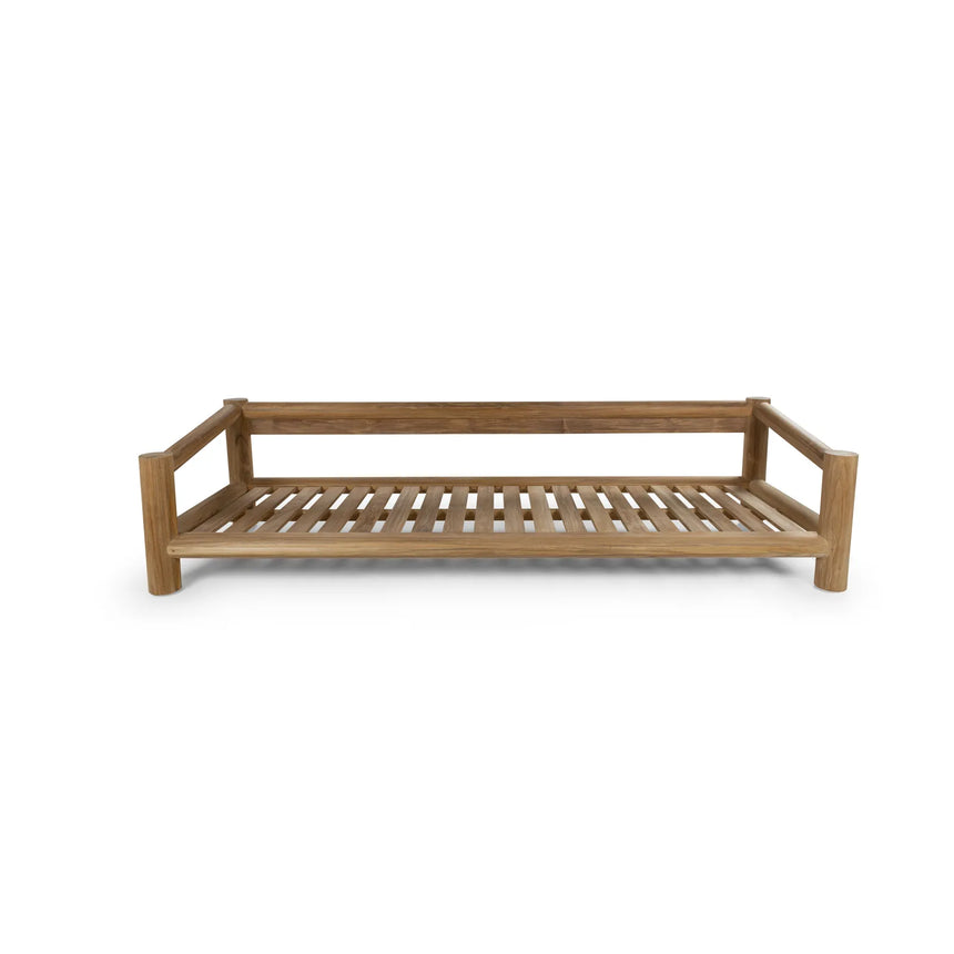 4-Sitzer Garten Sofa Camogli Teakholz in Natur, 276×92×66 cm - ZEN ZONE Furniture